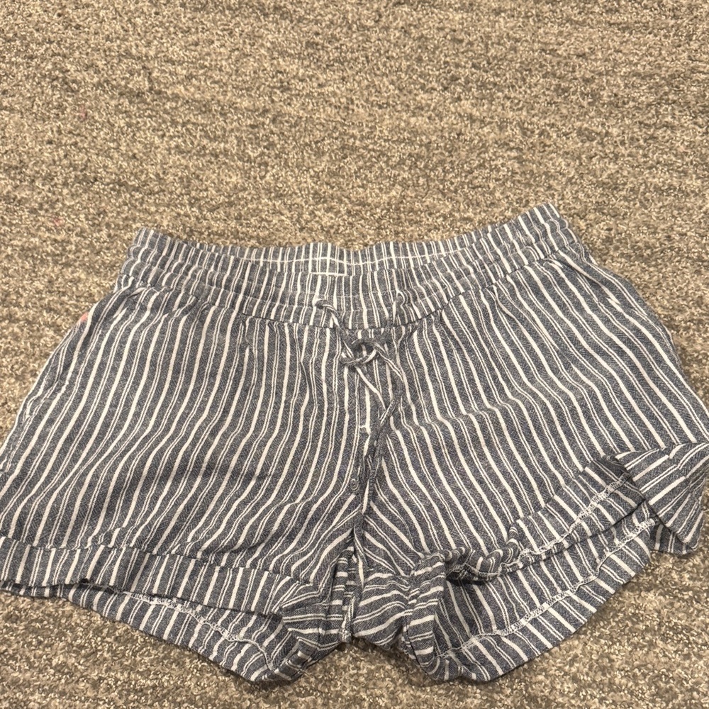 Old Navy Blue Striped Women's High Waist Shorts